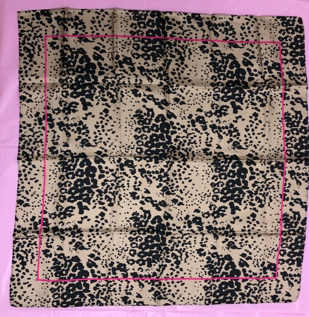 Brand new with tags J Crew Silk square scarf in leopard print 25"