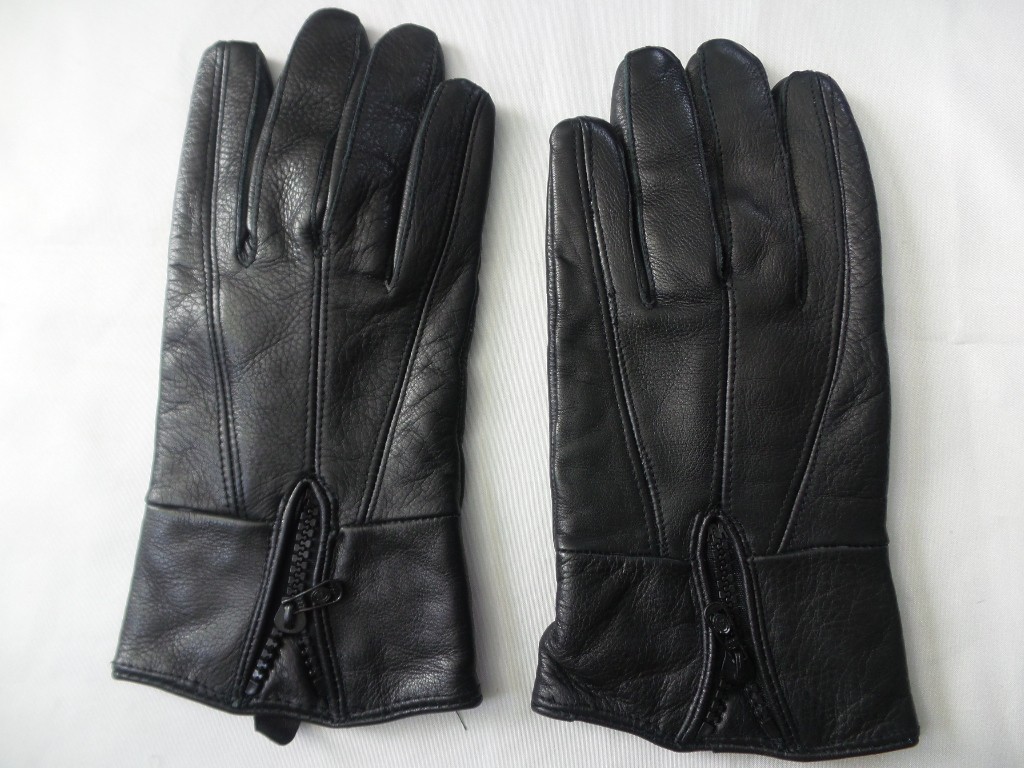 Beautiful Unbranded Insulated Pebble Buttery Soft Black Leather Gloves XL
