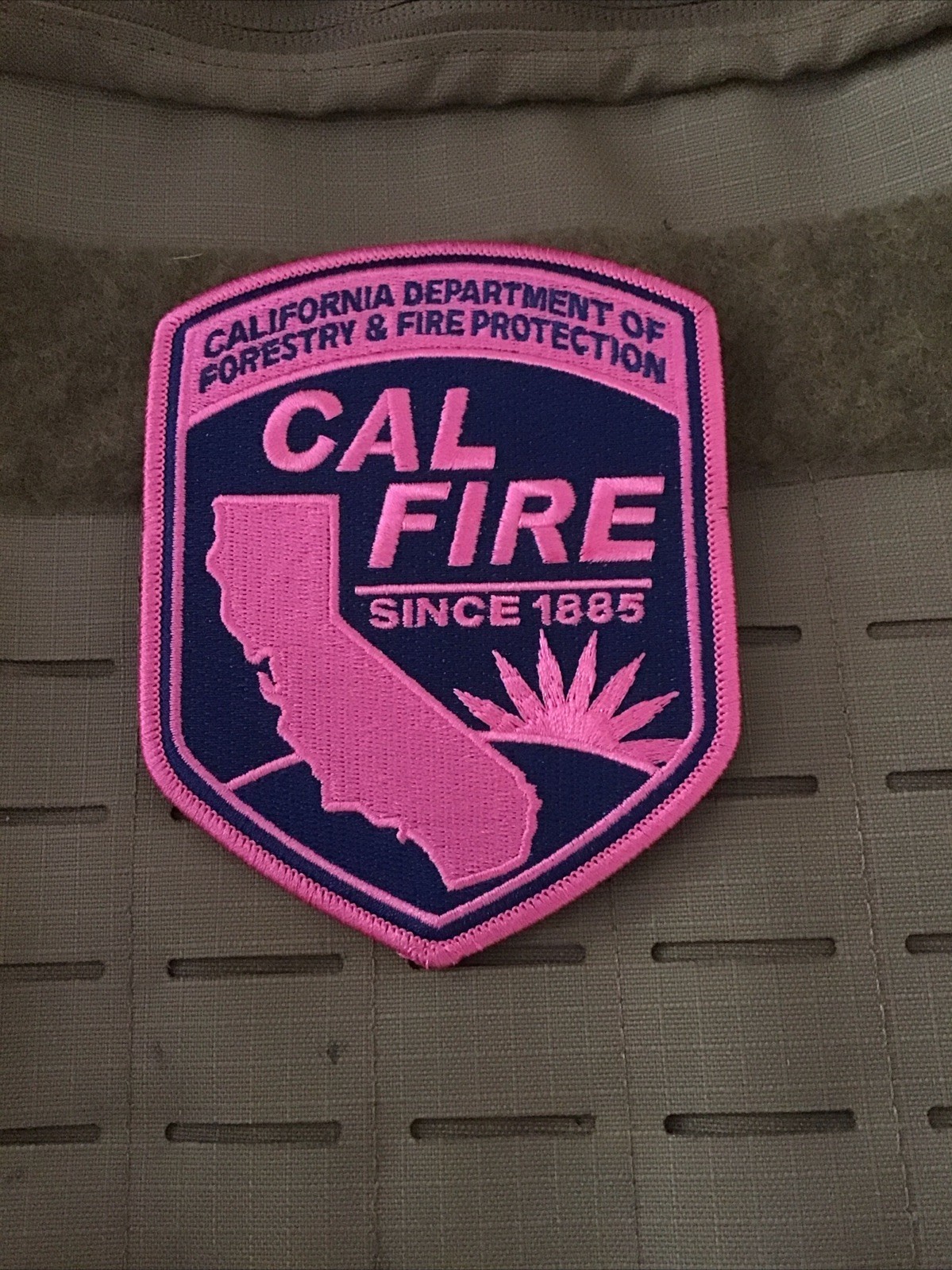 Cal Fire California Department Of Forestry & Fire Protection Pink Patch New