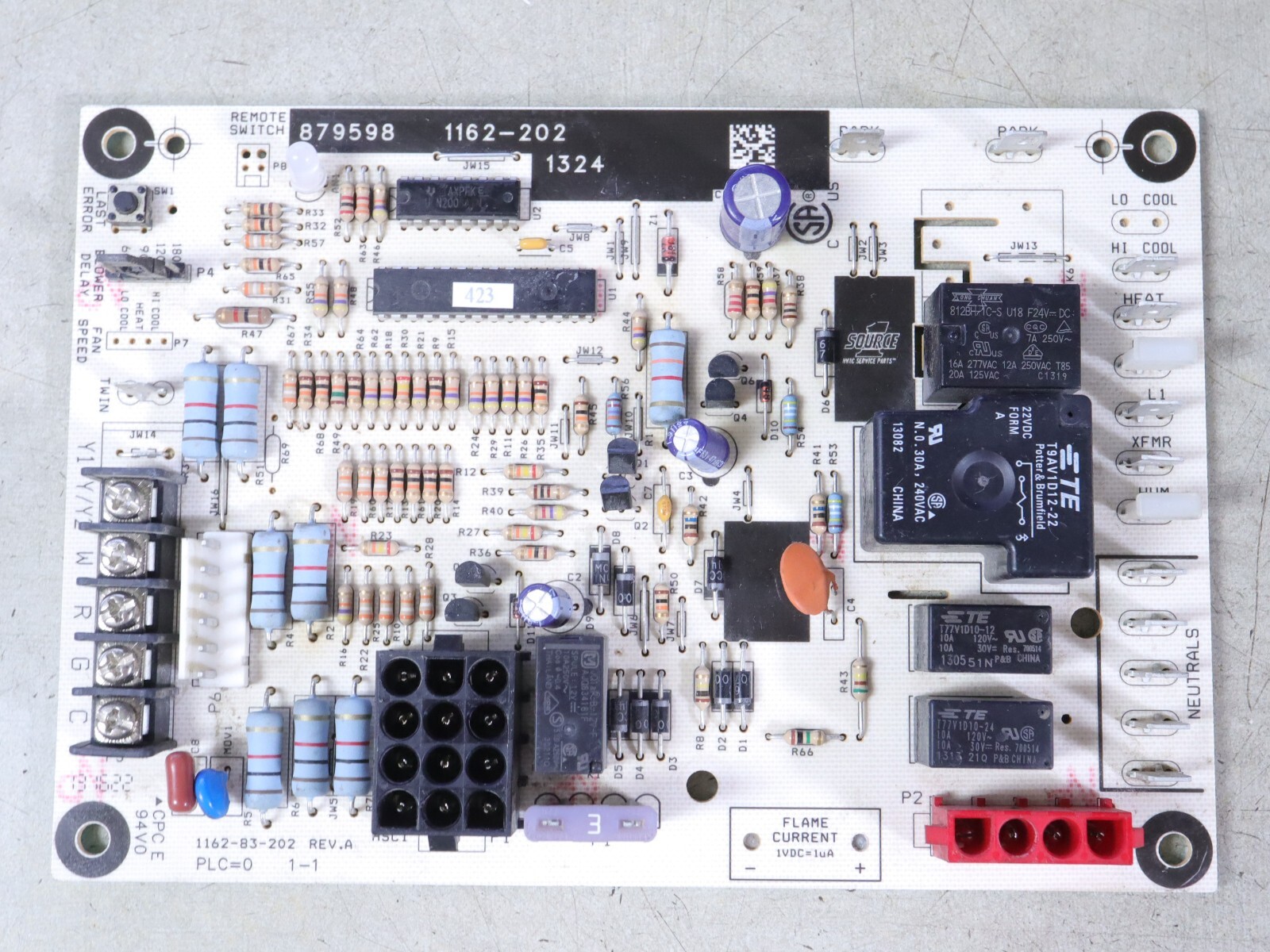 YORK COLEMAN LUXAIRE 1162-202 879598 Furnace Control Circuit Board 1162-83-202