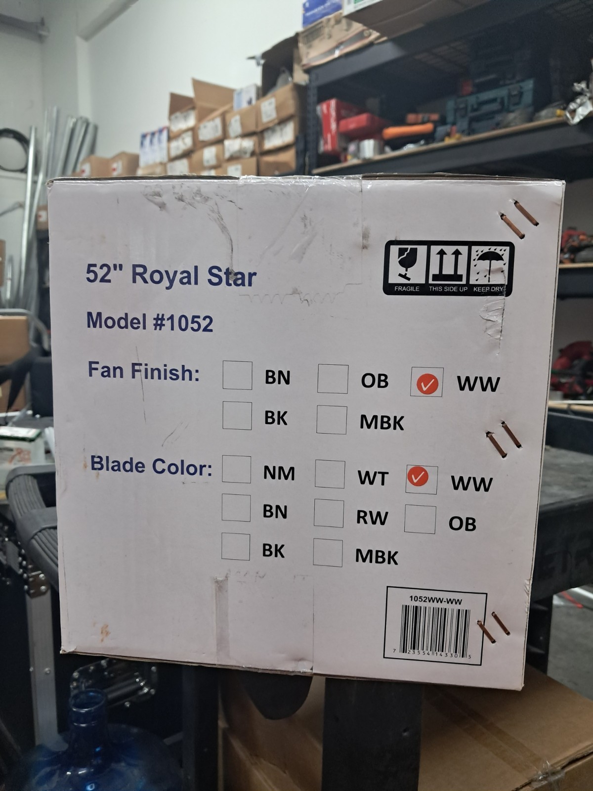 Ceiling Fan 52” + Lighting Kit RP MODEL 1052 White