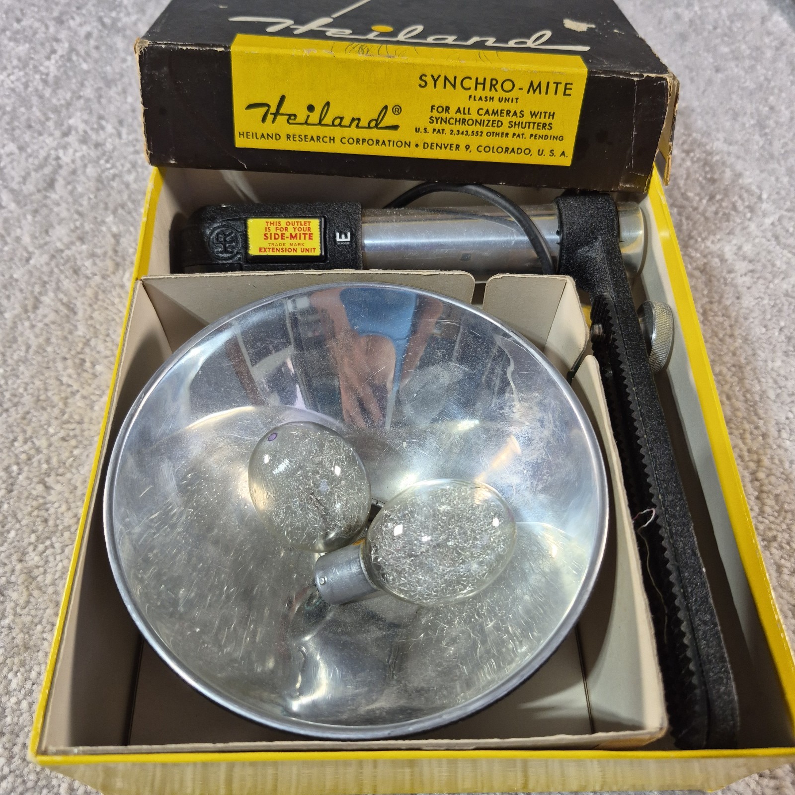 Vintage Heiland Synchro-Mite Honeywell Flash Unit Original Box Untested