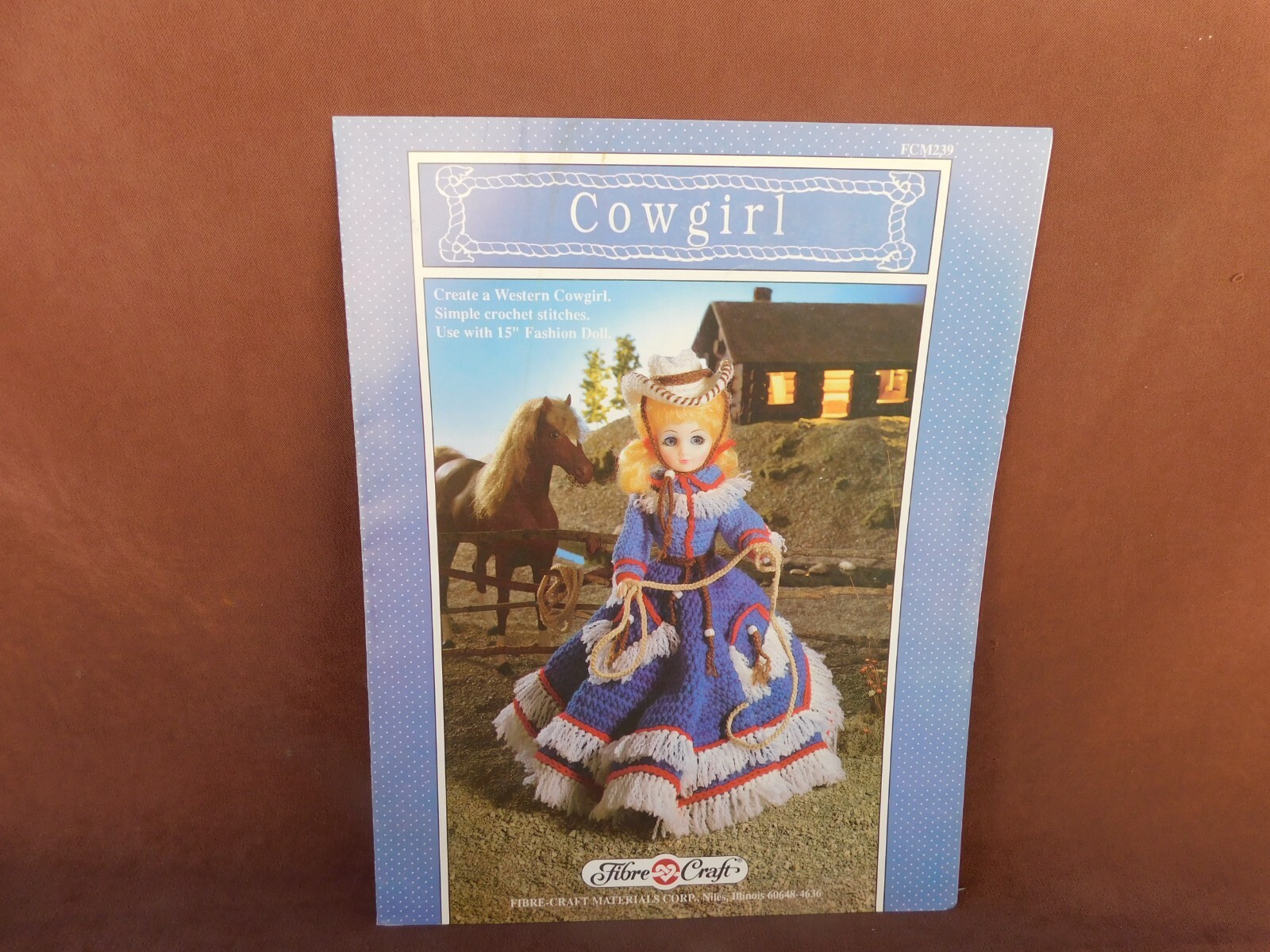 Cowgirl Cross Stitch Leaflet FCM239 Fibre Craft 1990