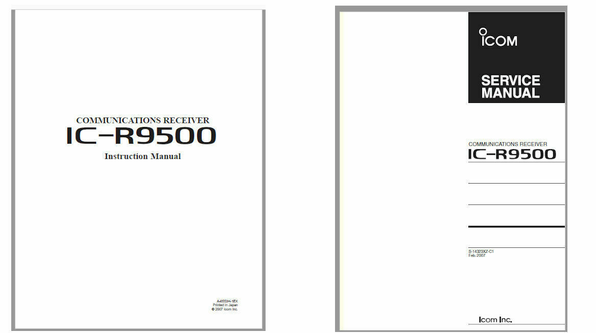 ICOM IC-R9500 R9500 326 PAGE HQ INSTRUCTION + SERVICE MANUAL - 32LB PAPER