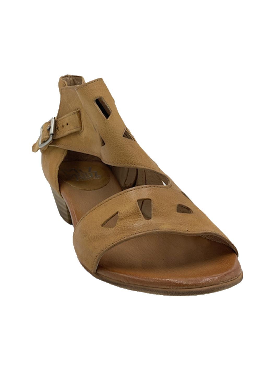 Miz Mooz Leather Wide Width Cutout Sandals Current Wheat
