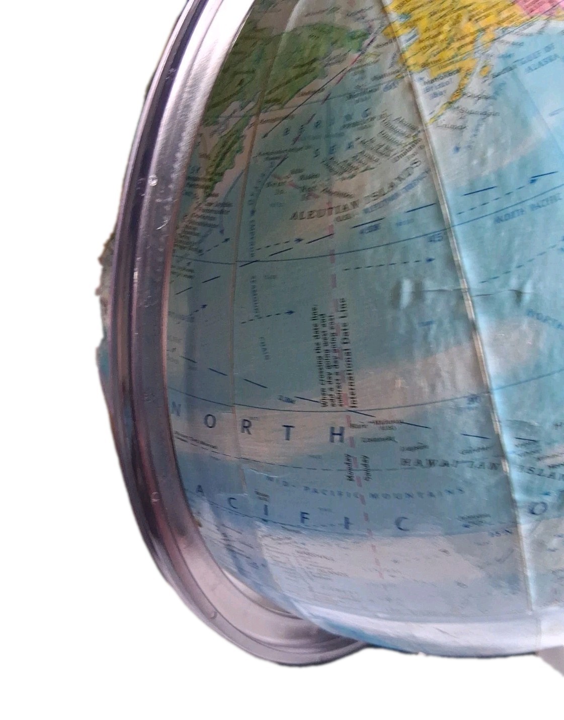 GlobeMaster 12" Tabletop Rotating Multicolor World Globe *see aging As Is*