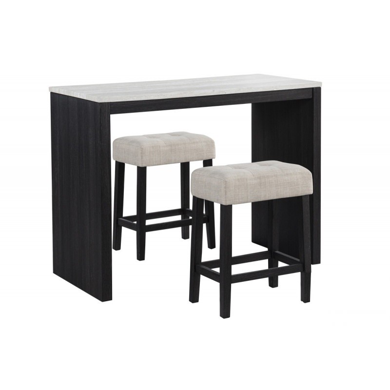 Black/Beige Polyester Counter Height Stools , Dining Room Kitchen Backless Bar