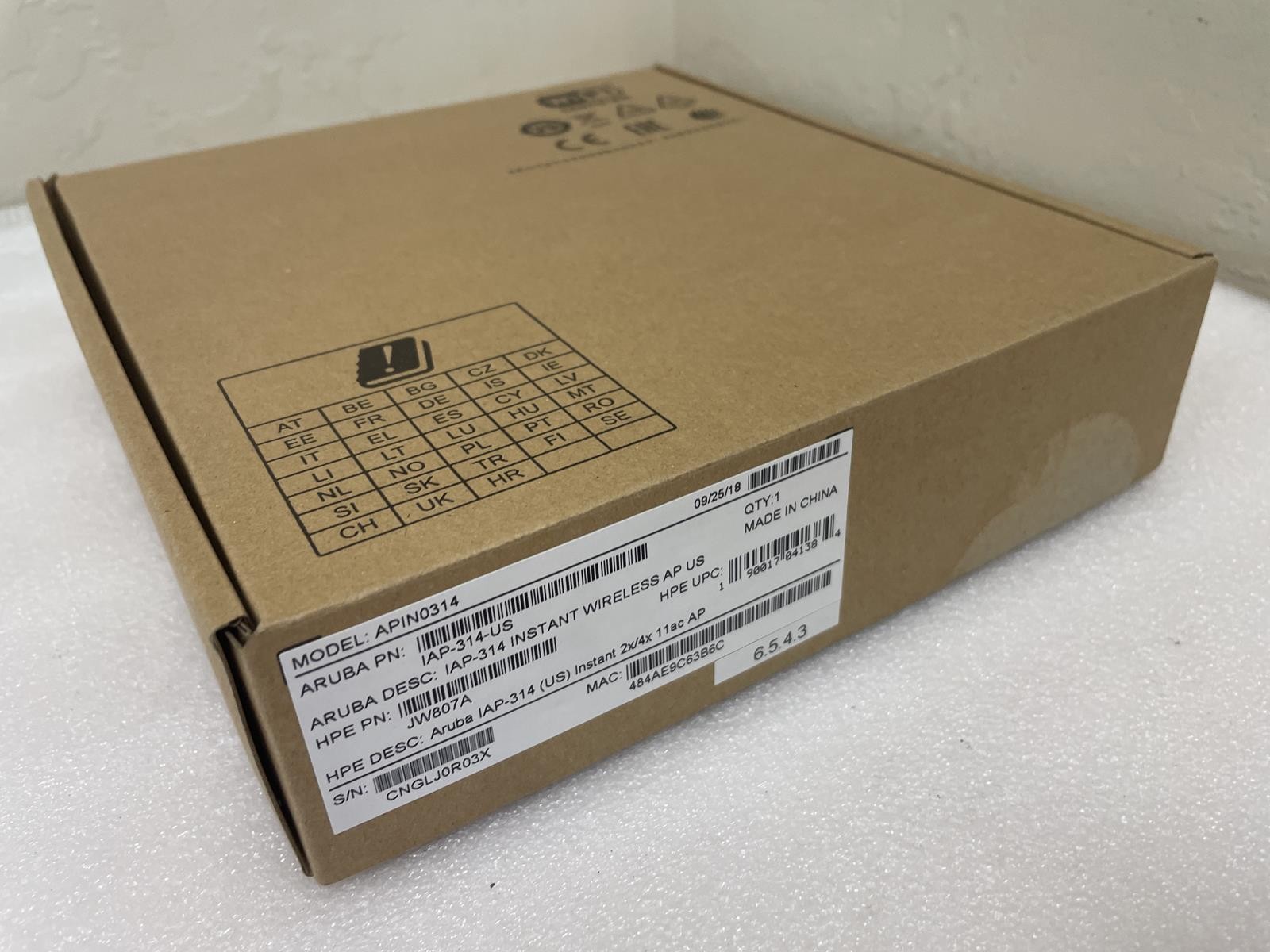 ARUBA NETWORKS APIN0314 INSTANT WIRELESS ACCESS POINT