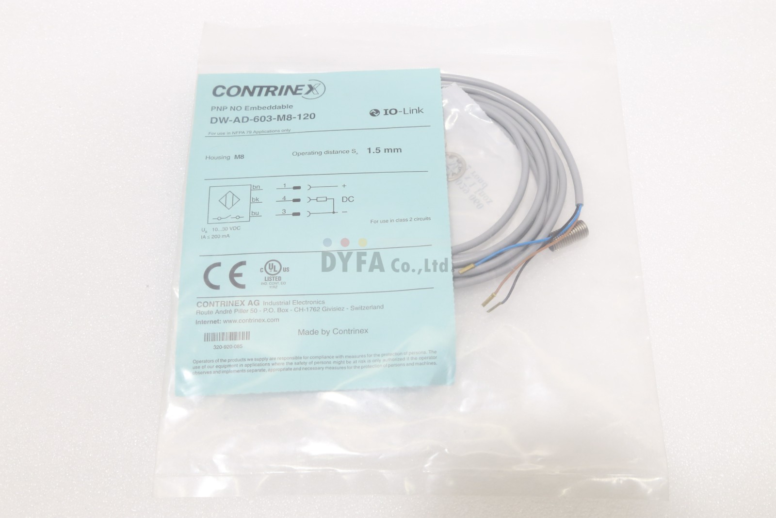 CONTRINEX Genuine New Surplus DW-AD-603-M8-120 SEN-I-2624=9I00-13