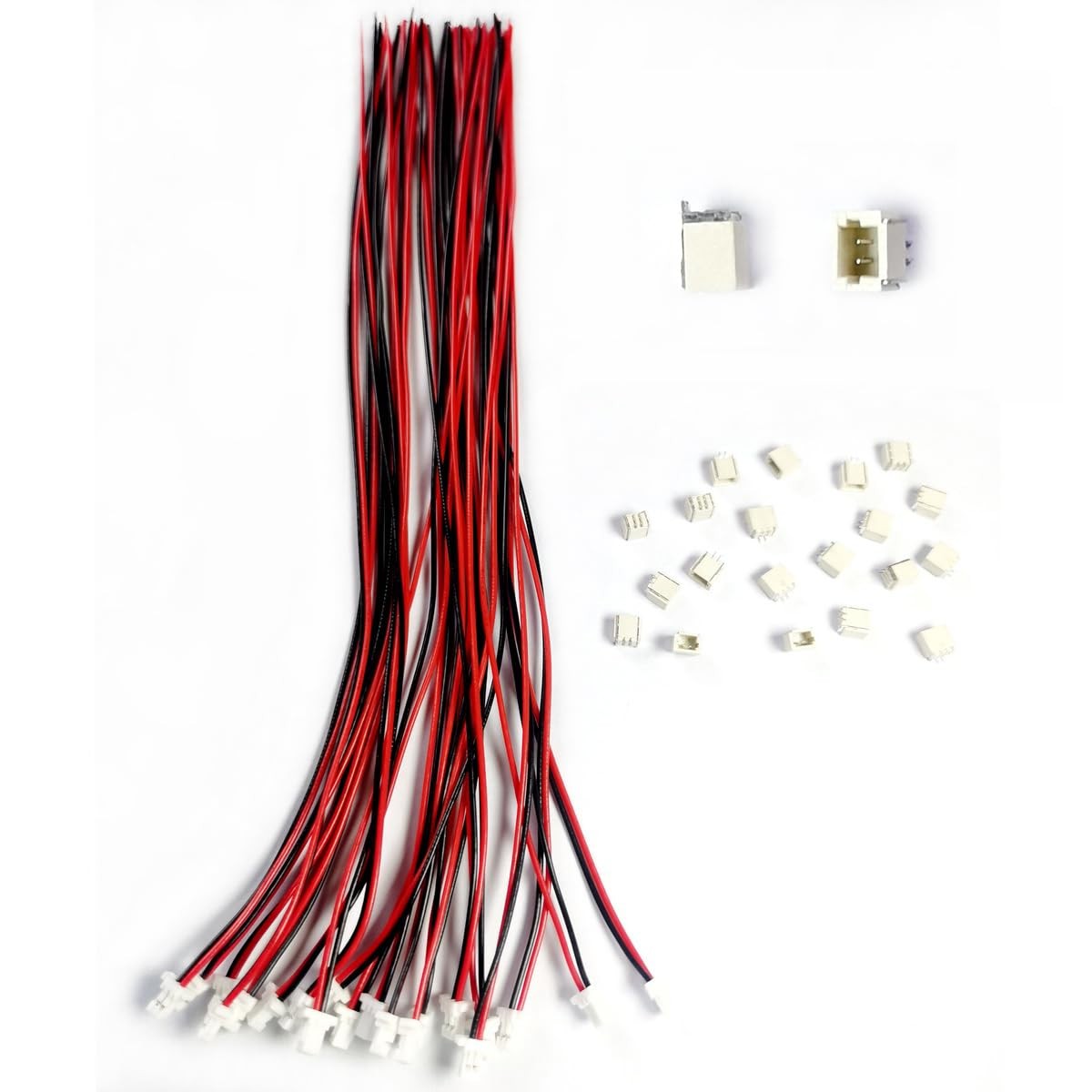 BOJOUL for 20 Sets JST SH 1.0mm 2 Pin Male Connector and 28AWG Female...