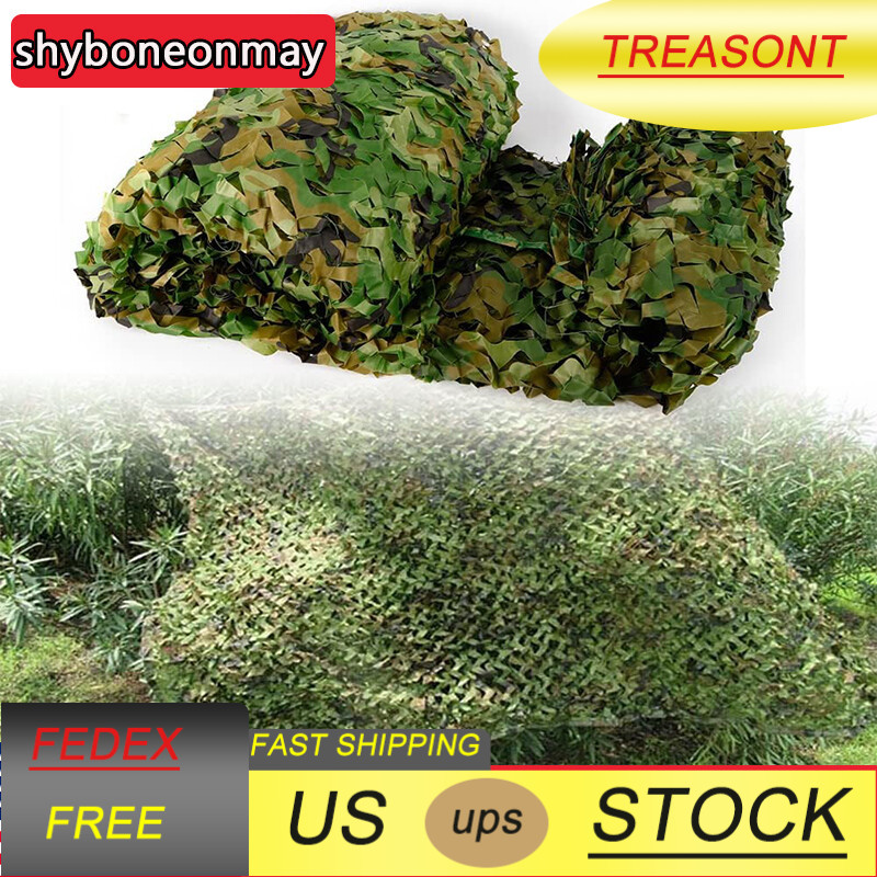 New 8X8m Camouflage Net Hunting Army Camping Camo Large Tactical Netting Cover