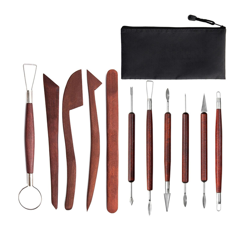 12pcs Clay Sculpting Tools Ceramic DIY Pottery Carving Tool for Beginners