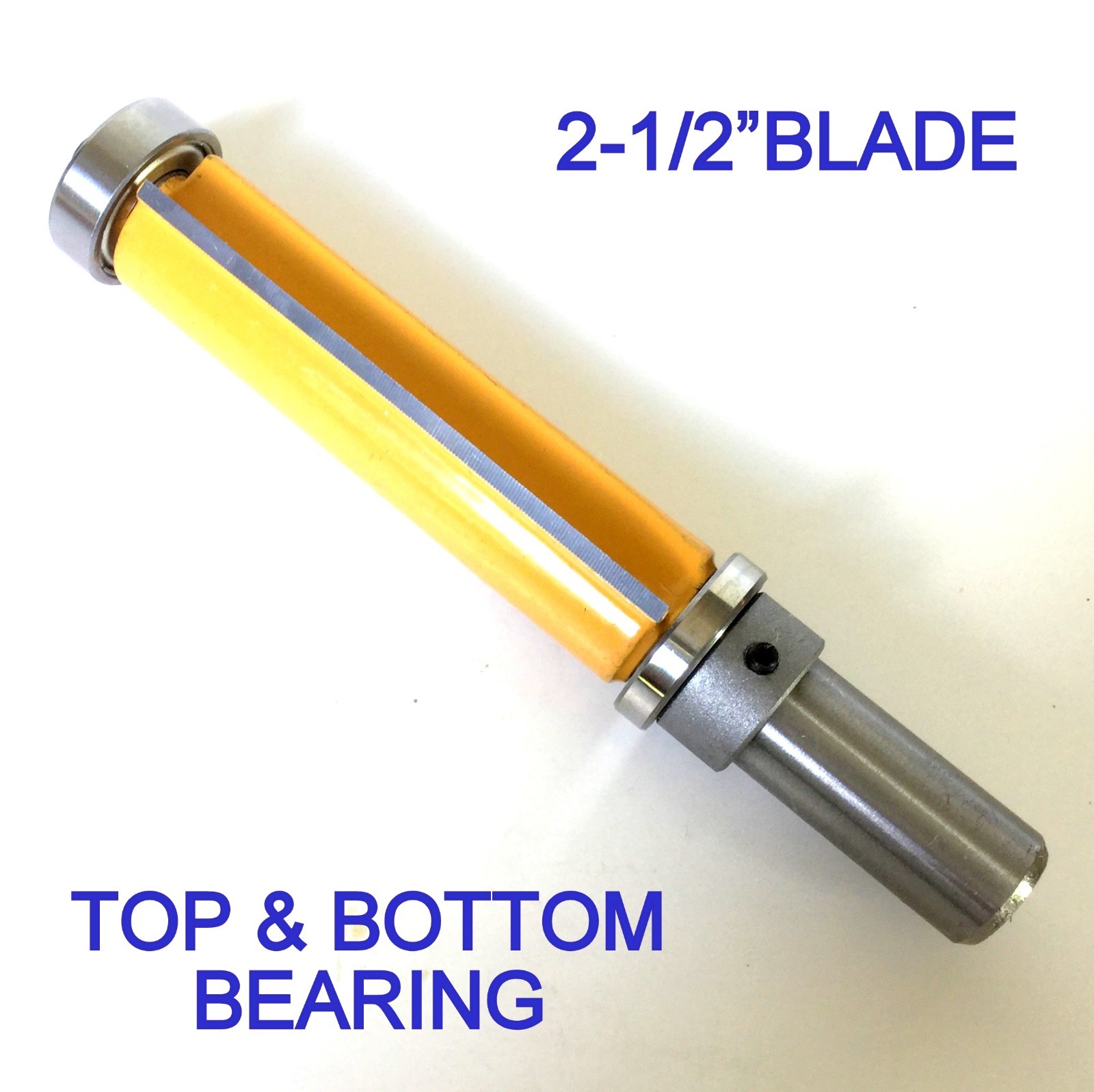 1pc 1/2 SH 2-1/2" Extra Long Trim Pattern Top&Bottom Bearings Router Bit S