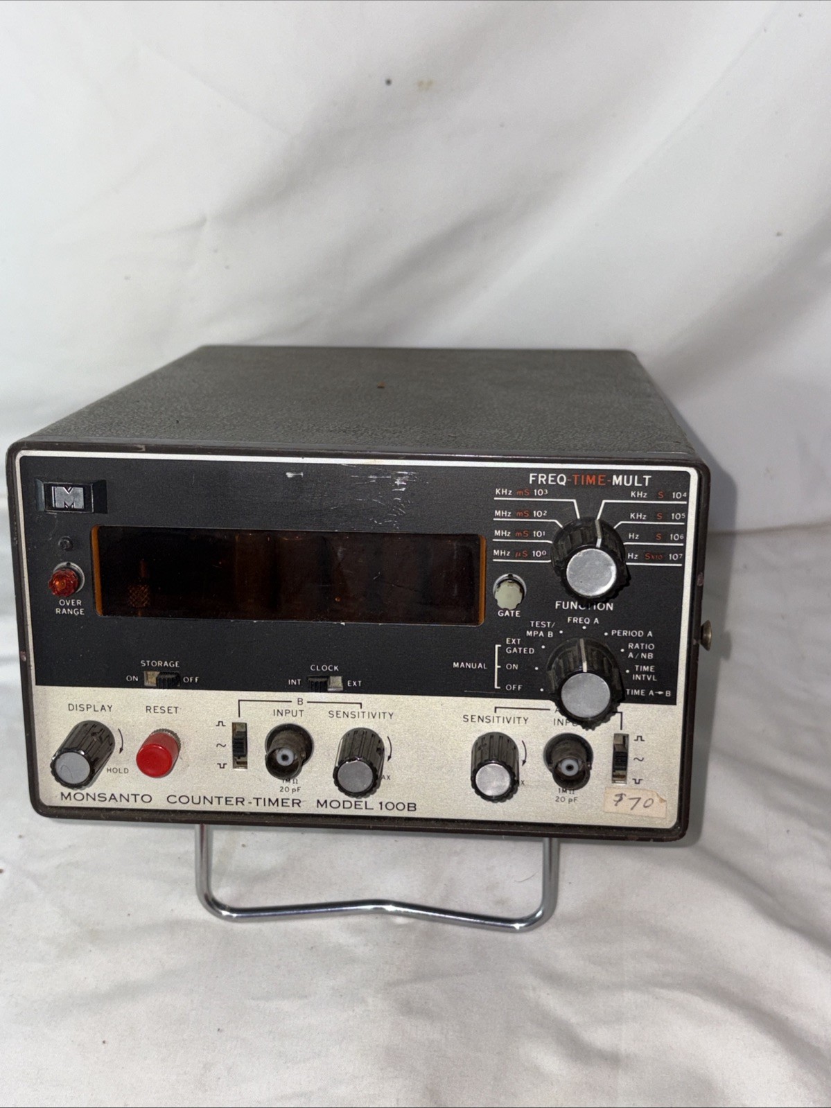 Monsanto Electronics Model 100B Counter-Timer Display Part/repair As Is