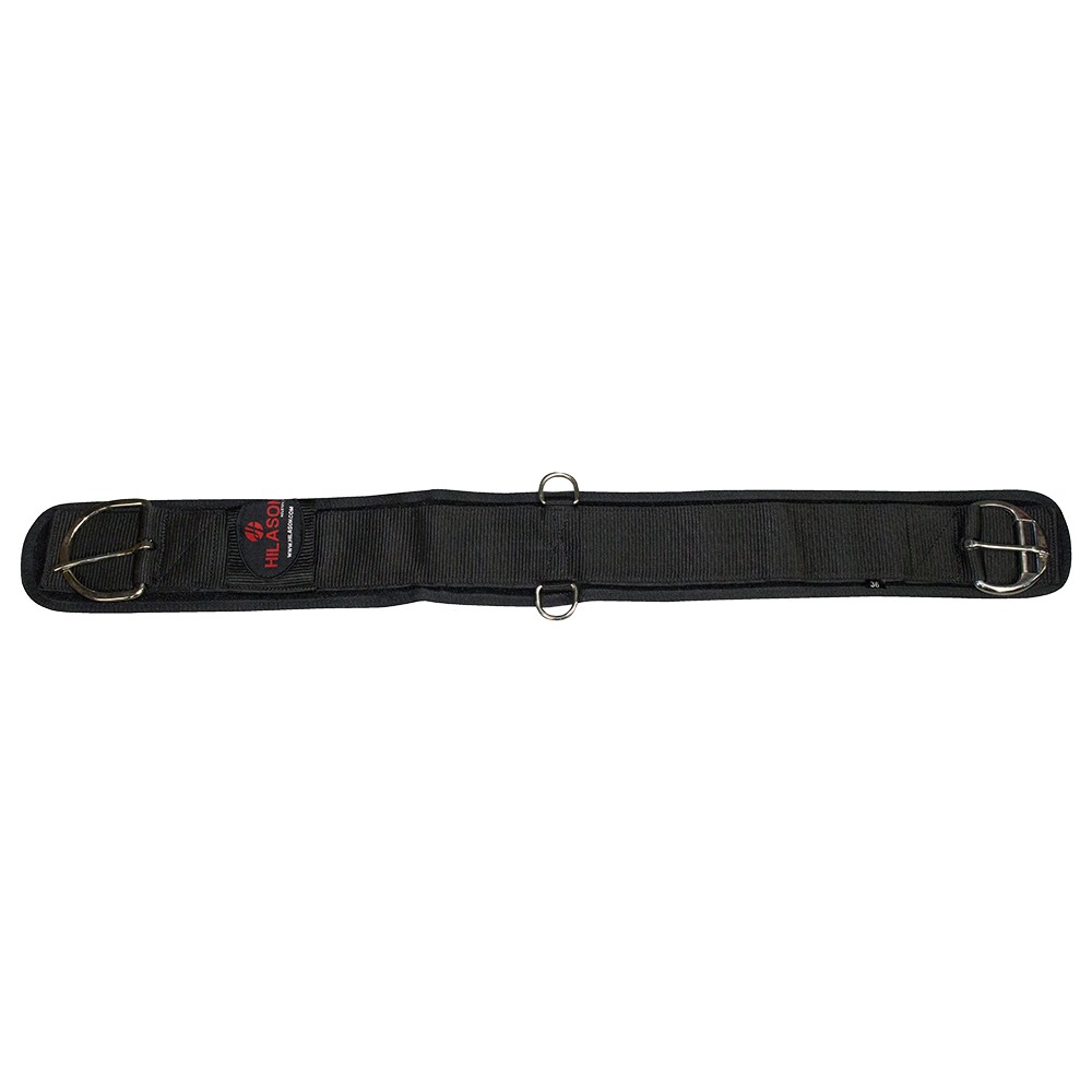 28 In Hilason Western Horse Nylon Straight Saddle Cinch Girth Black Stainless