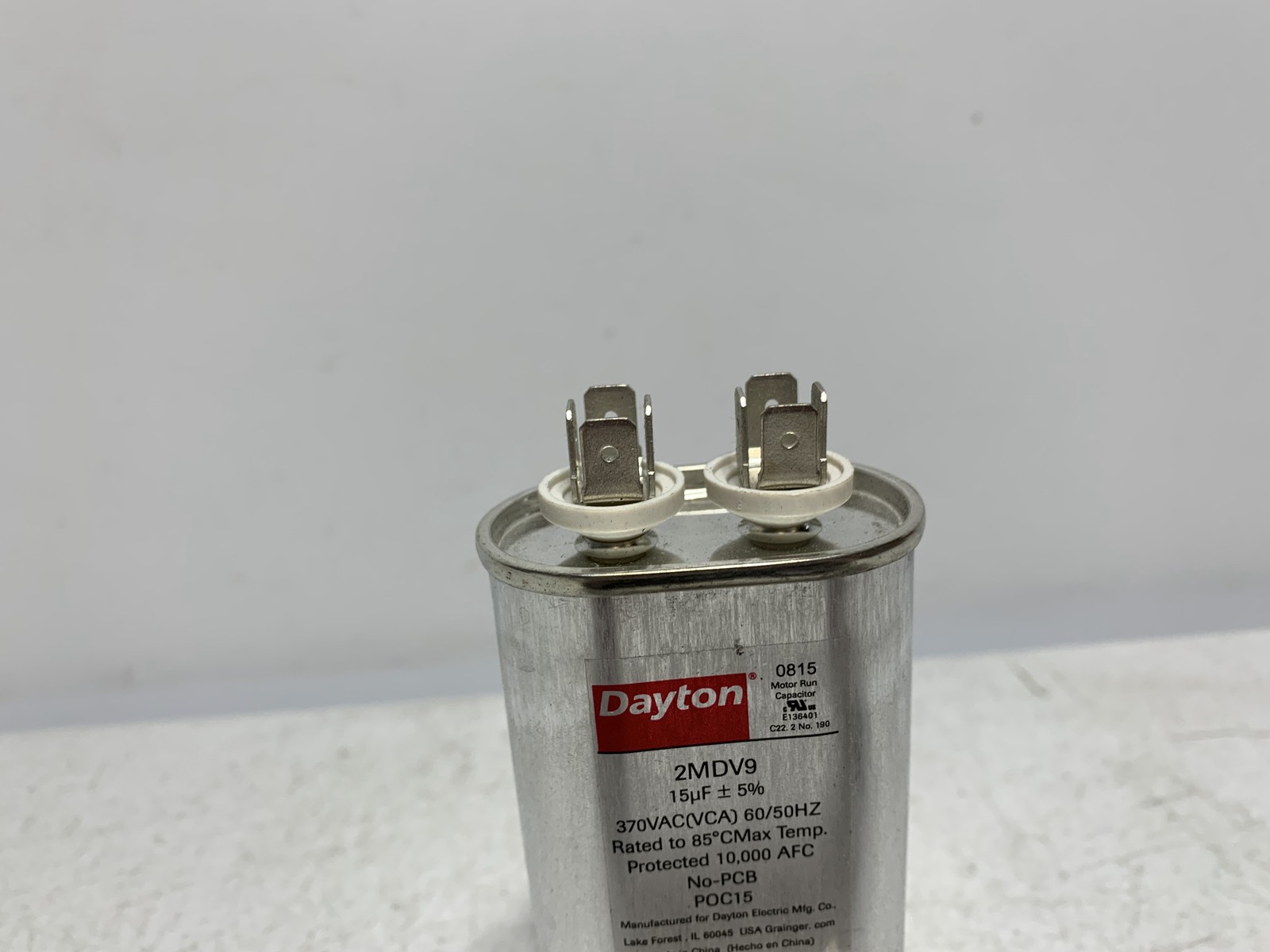 Dayton 2MDV9 Capacitor 15uF 370VAC Oval
