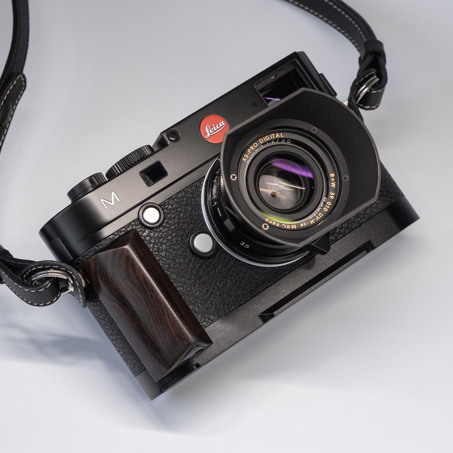 Wood Wooden L Hand Grip Holder For Leica M240 M246 M262 Camera Alloy Baseplate