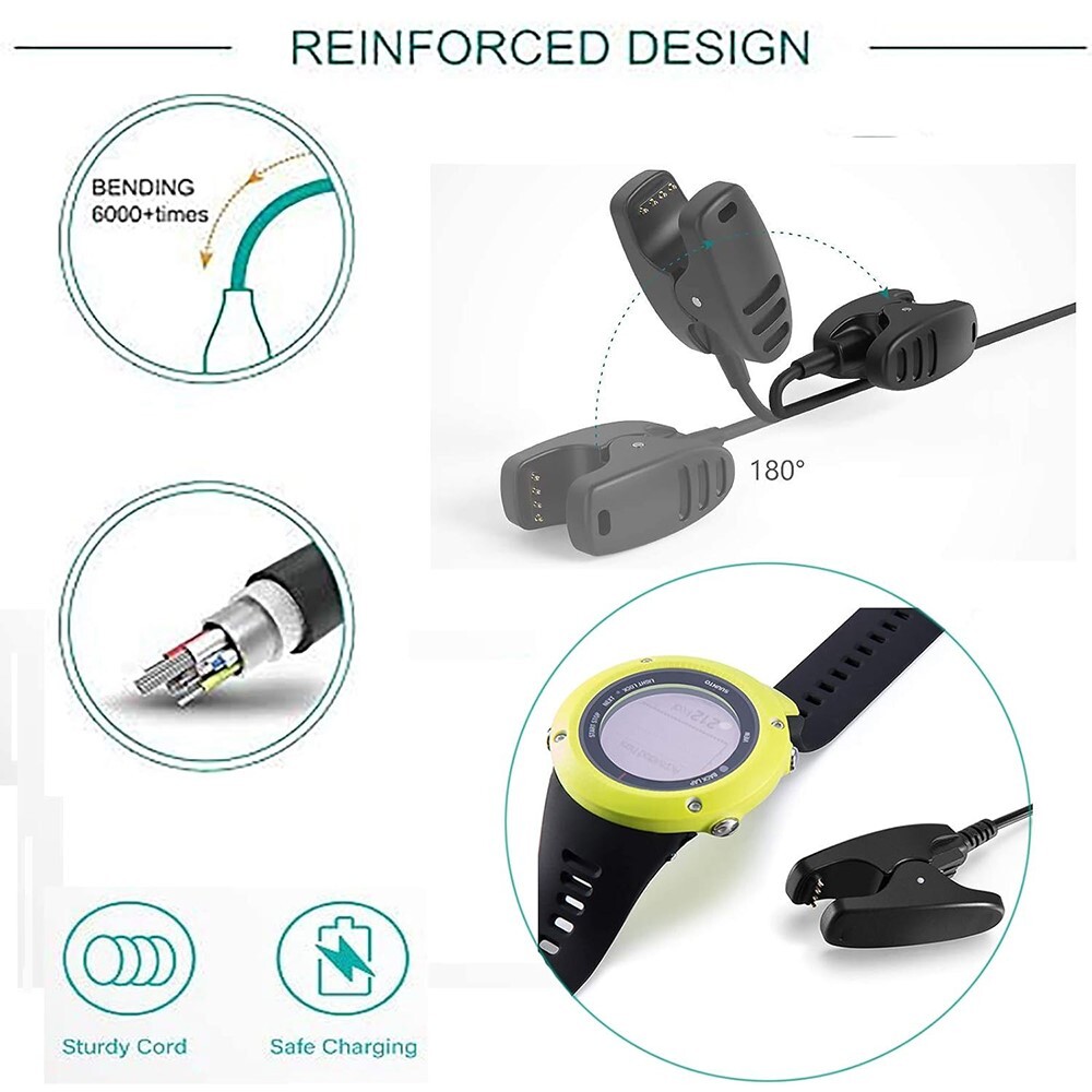 3ft USB Charger Power Cable For Suunto Ambit 1 /2 / 3 Traverse Kailash GPS Watch