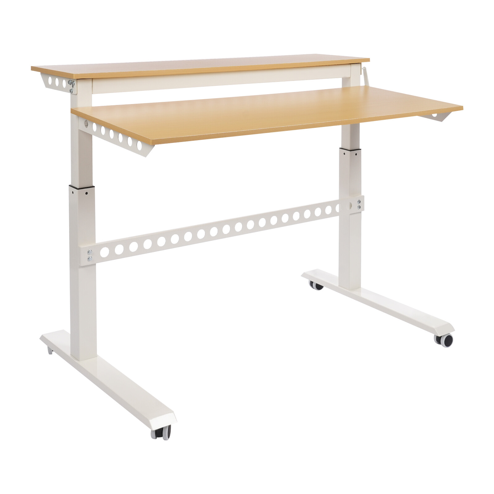 Home Office Height Adjustable Standing Desk Computer Desk w/ Wheels 47"x 28.5"