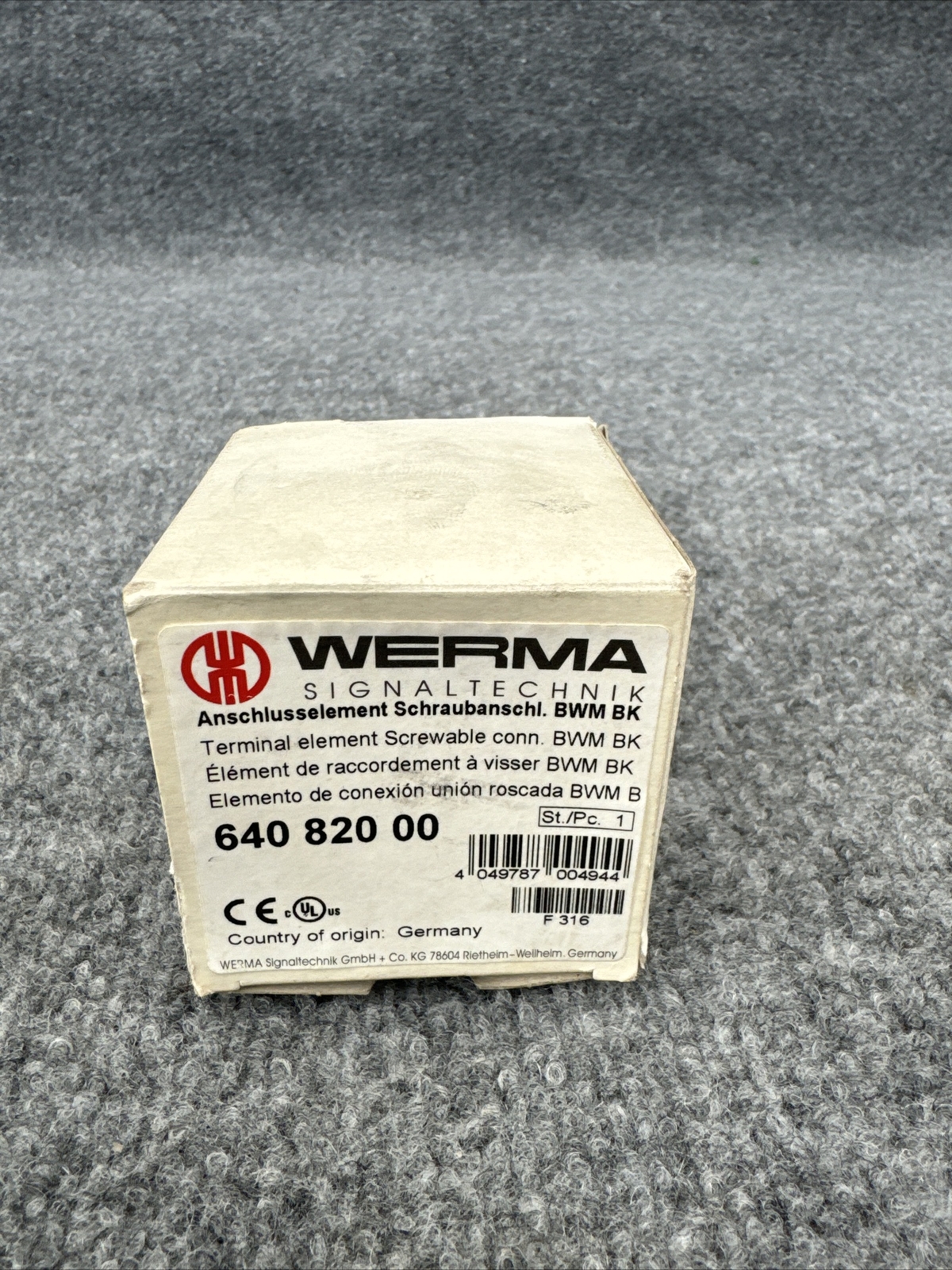 WERMA 64082000 Light Tower,KombiSIGN 71,Terminal Element New