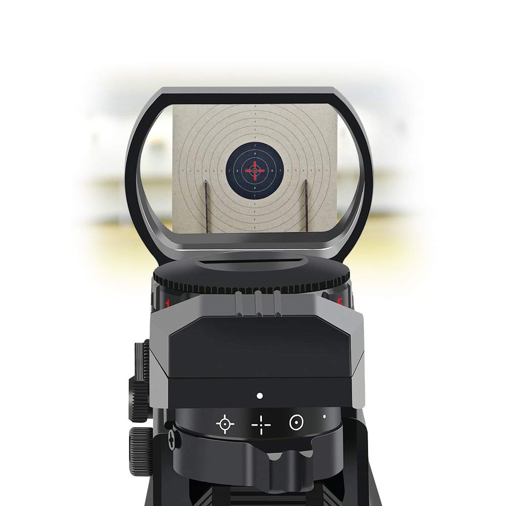 Feyachi Reflex Sight - Adjustable Reticle (4 Styles) Both 3.2*1.5*2.1, Black