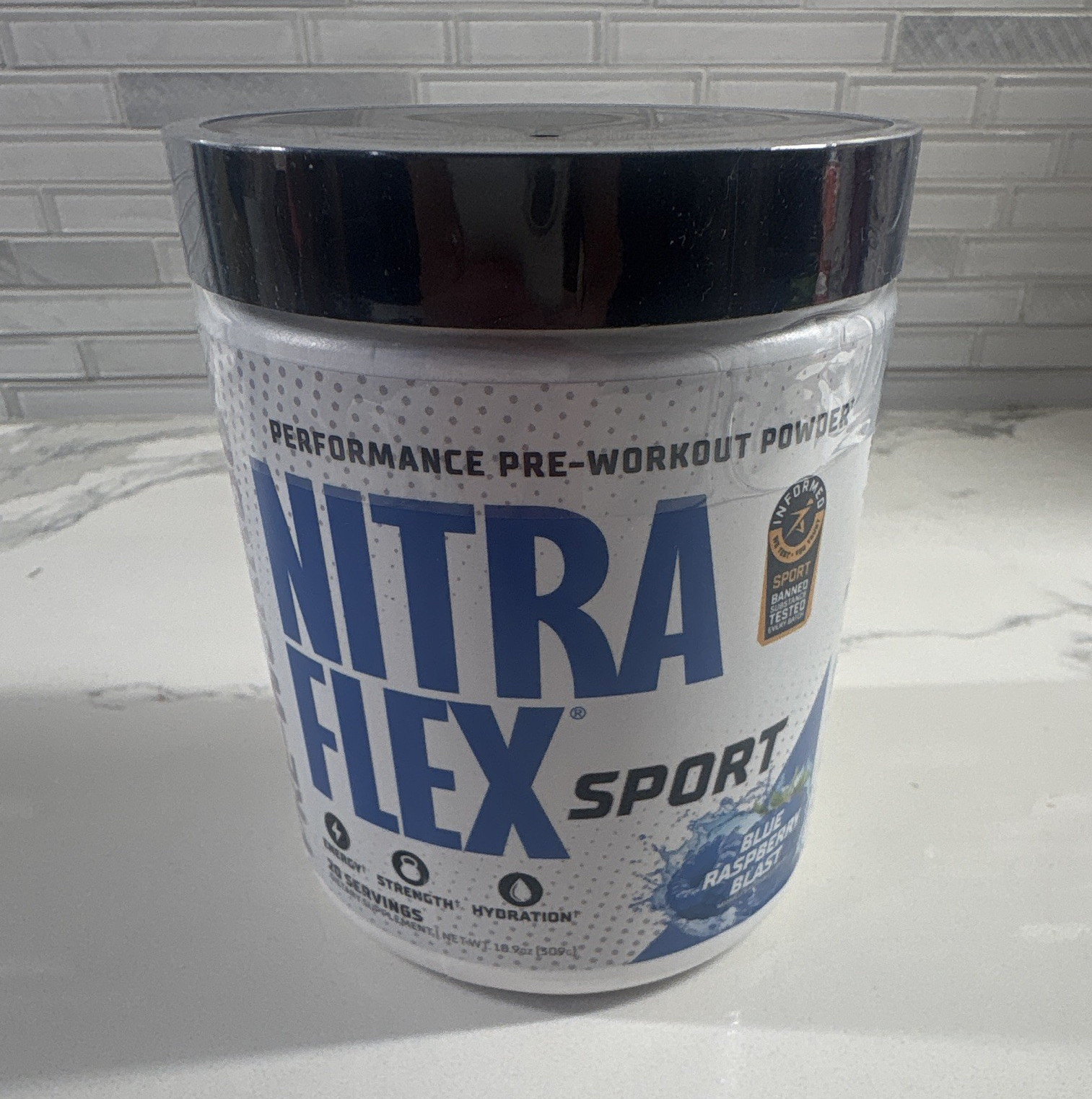 GAT Sport Nitraflex Pre-Workout Powder Blue Raspberry 20 Serv 10 oz Exp 07/27