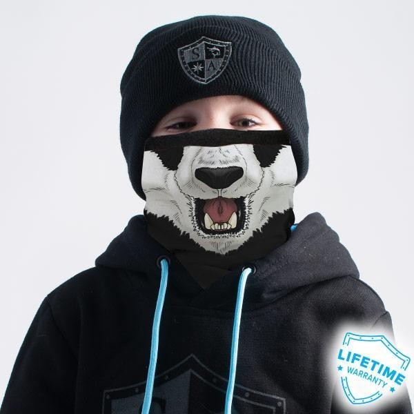 SA Company Kids Multi Use Face Shields Neck Gaiters UPF 30+ Panda