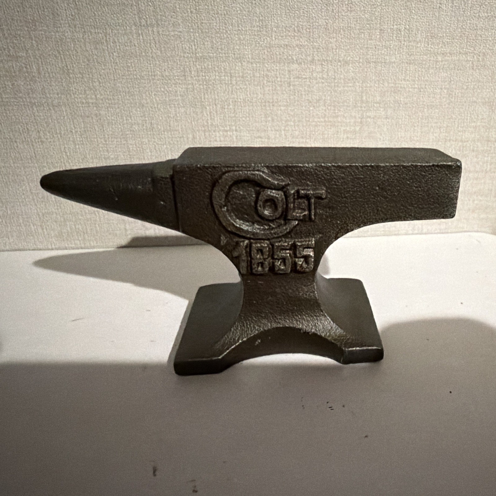 Colt 1855 Cast Iron Mini Anvil Anvil Marked "COLT 1855"