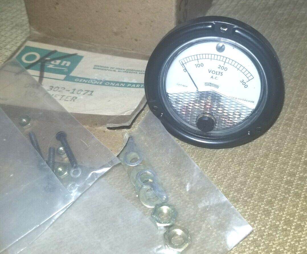 2.5" 100-300 AC VOLTS PANEL METER 2-1/2" PHASTRON MODEL 627-918 ONAN 302-1071