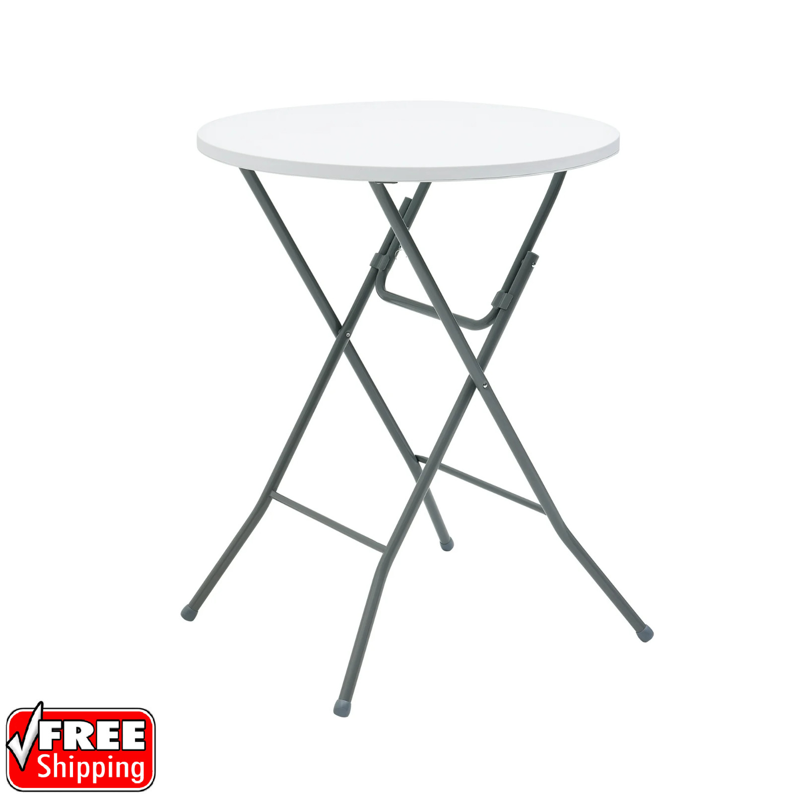 High Top Folding Bistro Table Cafe Round Outdoor Patio Cocktail Party Porch Side