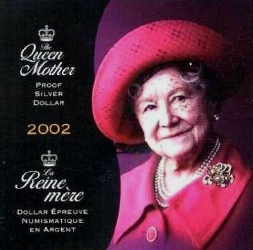 SEALED QUEEN MUM PROOF 2002 CANADA SILVER DOLLAR COIN $1 MOTHER NIB 9,994 MADE!