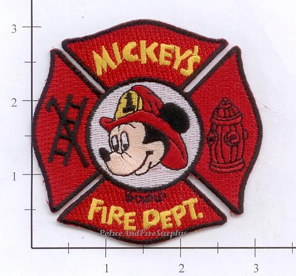 Walt Disney - Mickey's Fire Dept Fire Patch Mickey Mouse FL CA