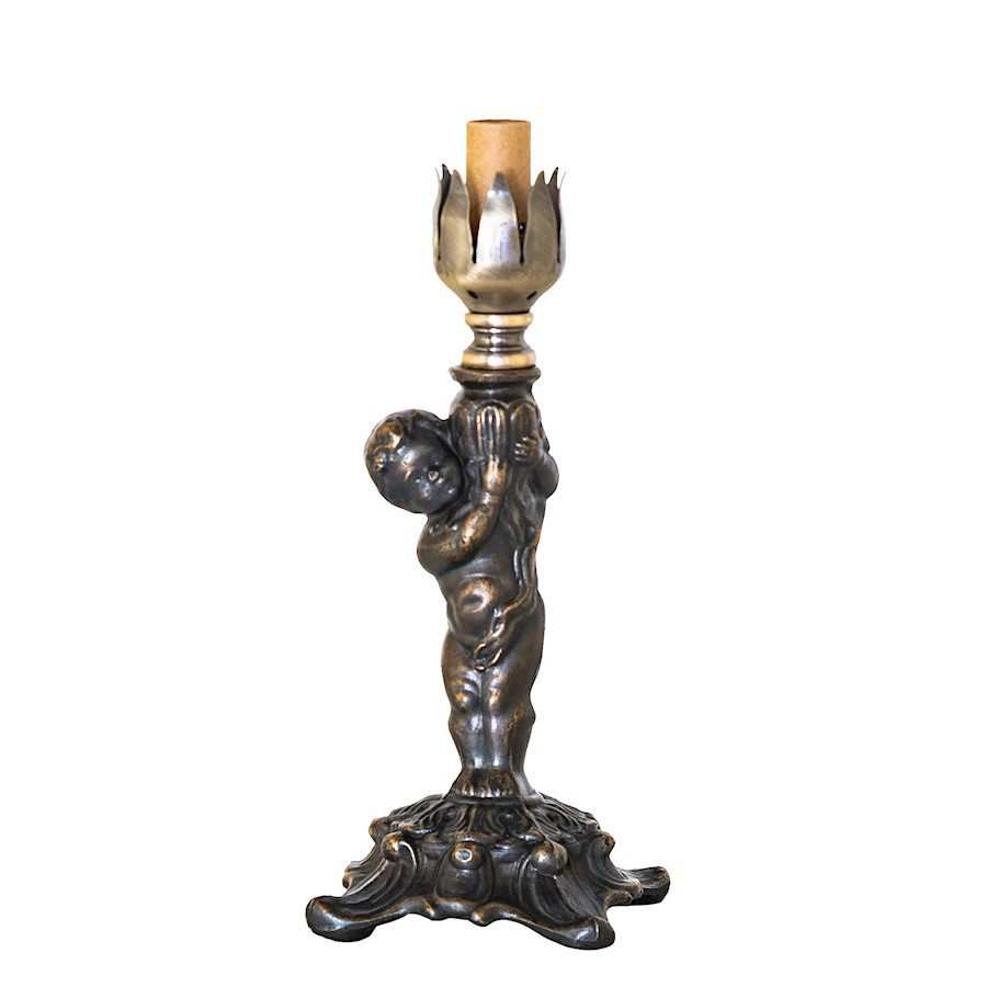 Meyda Lighting 9" High Cherub/Urn Base/Brass - 10179