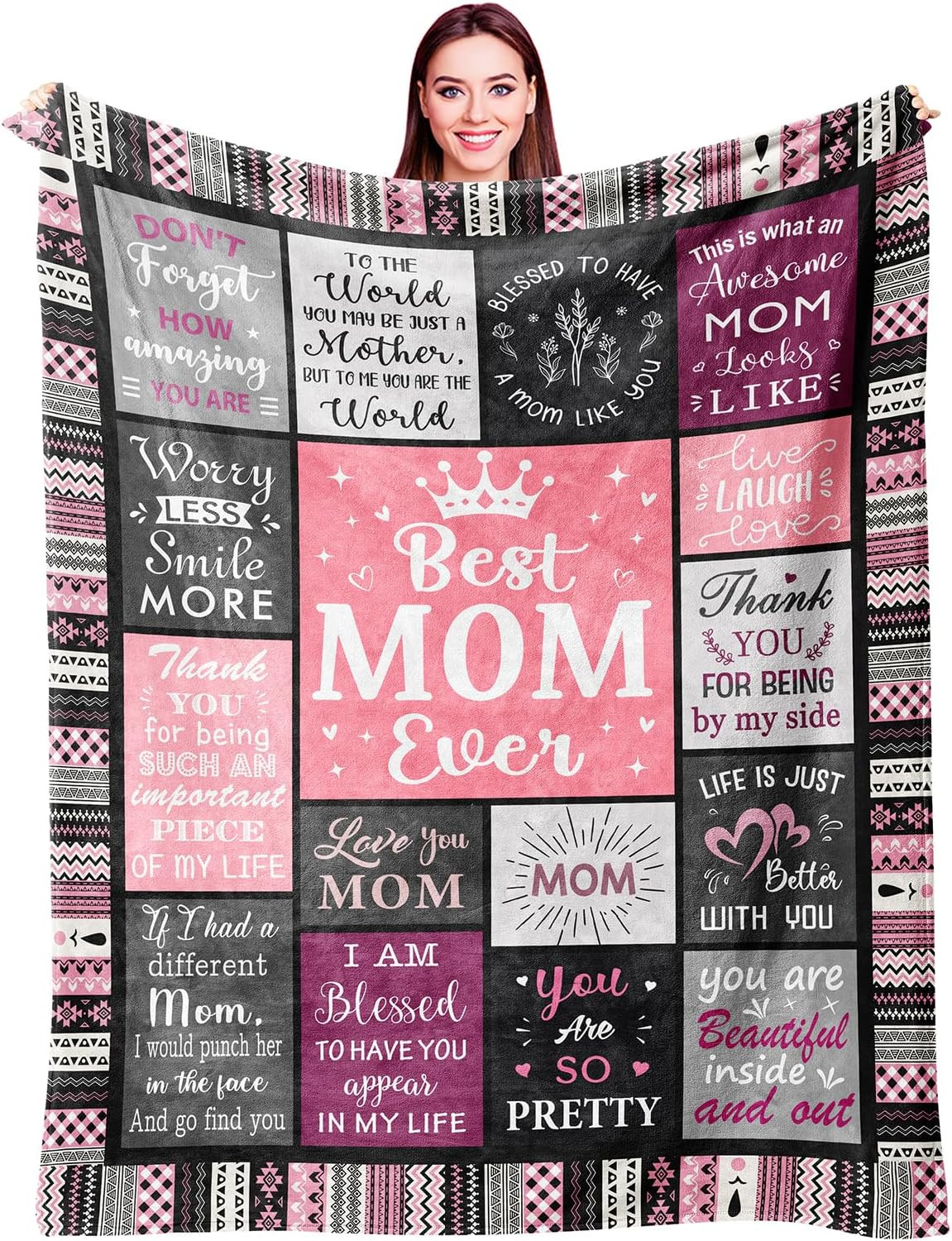 Gifts for Mom Blanket 60"X50", Mothers Day Christmas Birthday Gifts for Mom from