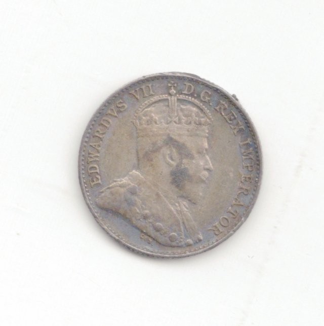 Canada Silver 1907 5 Cents-Lot E41