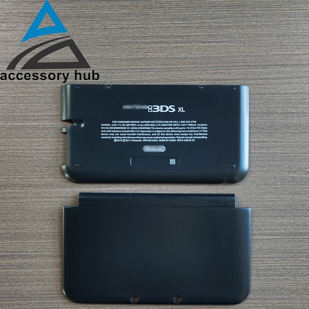 Front & Back Housing Shell Cover Case Replace For Nintendo 3DS XL/LL Old Black