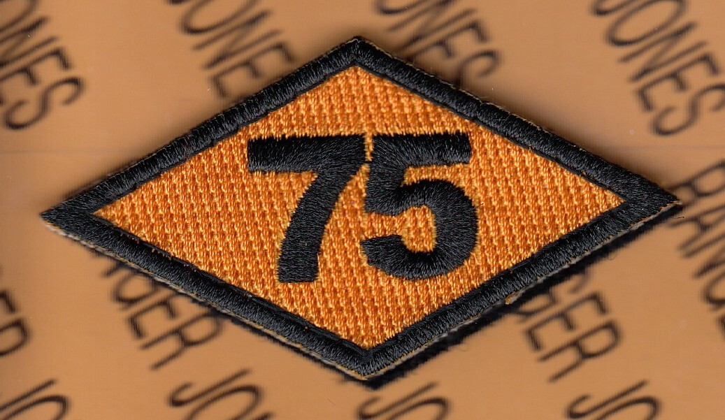 US Army 75th Infantry Airborne Ranger Regt Diamond ~3" patch w/ HOOK c/e