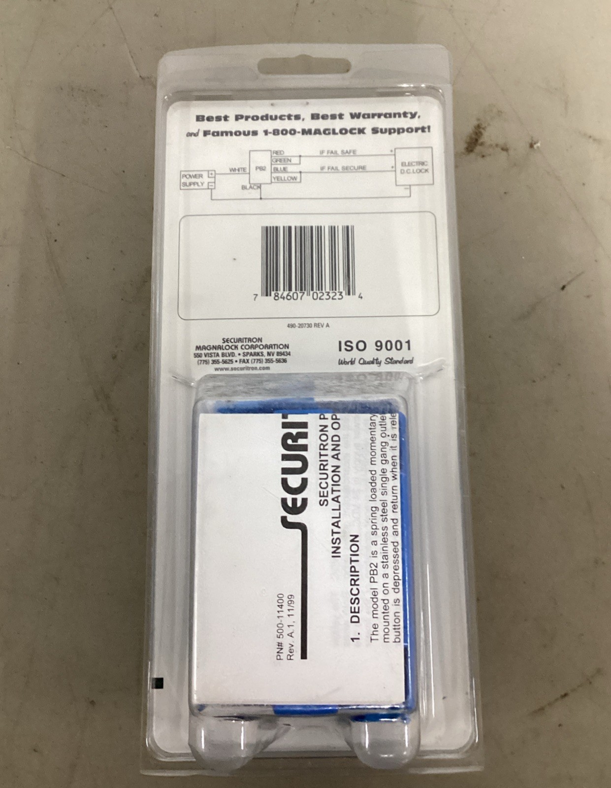 Securitron PB2 Series Push to Exit Button New