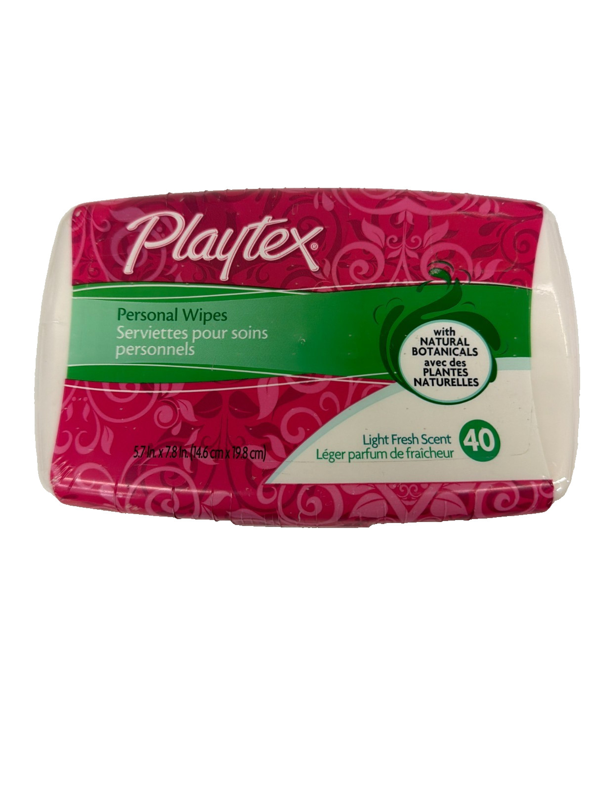 Playtex Personal Wipes Light Fresh Scent SEALED box 40 ct