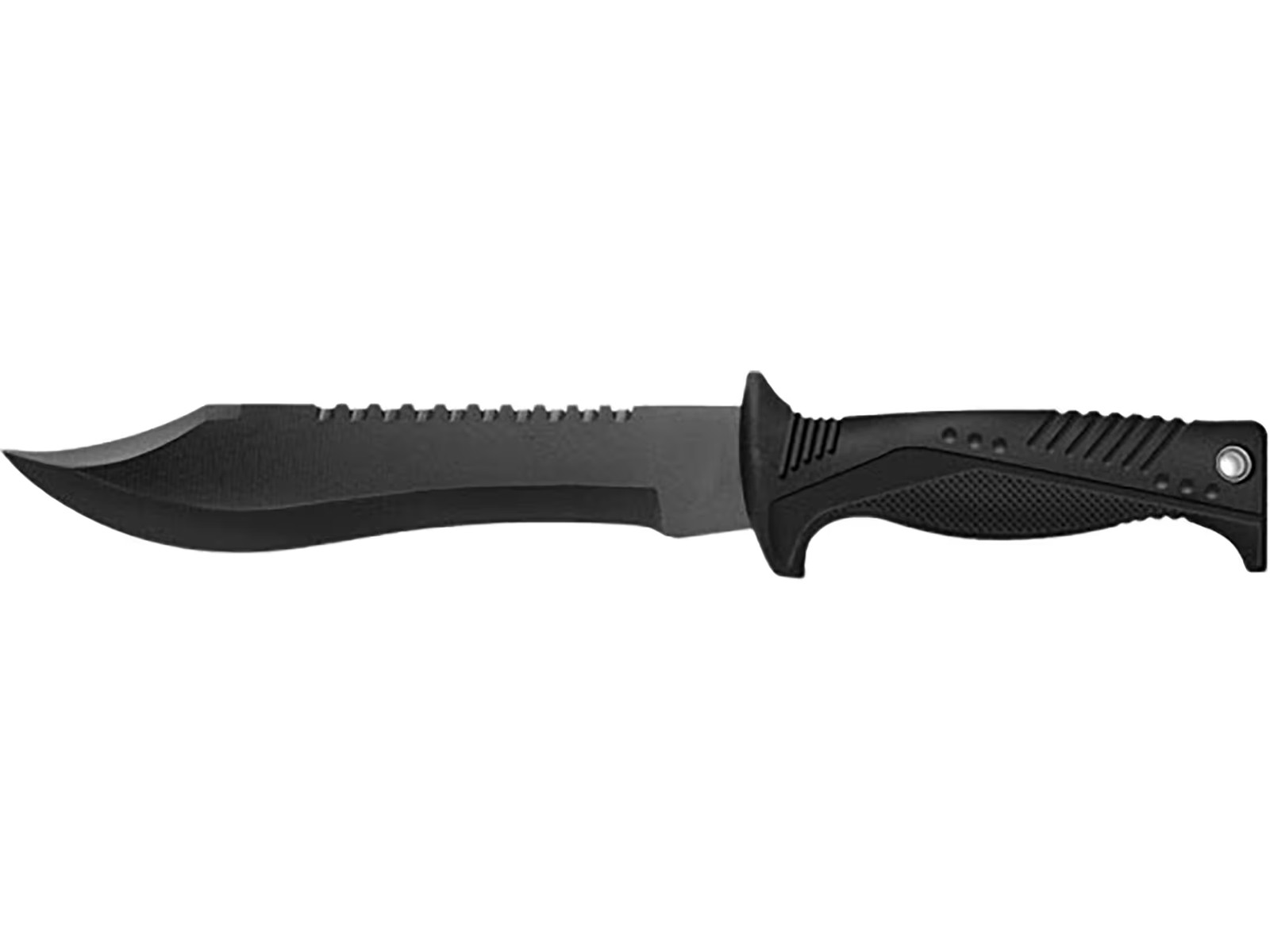 SOG Pinnacle Bowie Fixed Blade Knife 7.5" Clip Point 420 Black Blade Glass