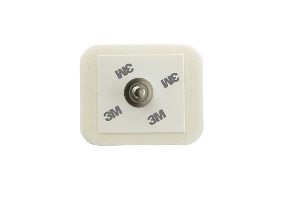 400 ECG EKG Snap Electrode 3M Monitoring Radiolucent Foam Backing Snap Connector