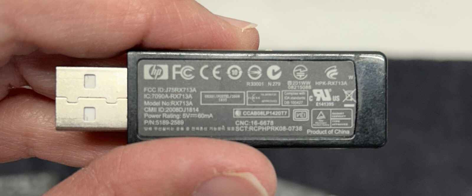 HP RX713A 5189-2589 USB Receiver Dongle For Keyboard & Mouse (C3)