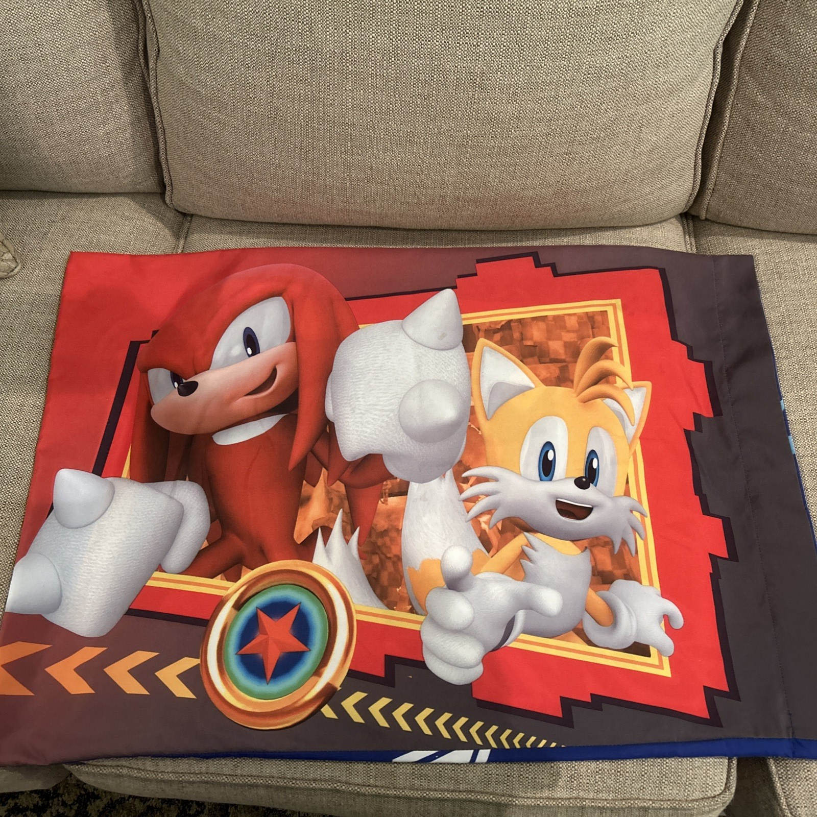SONIC THE HEDGEHOG ~ Pillowcase ~ 2 Sided ~ Colorful ~ Standard size