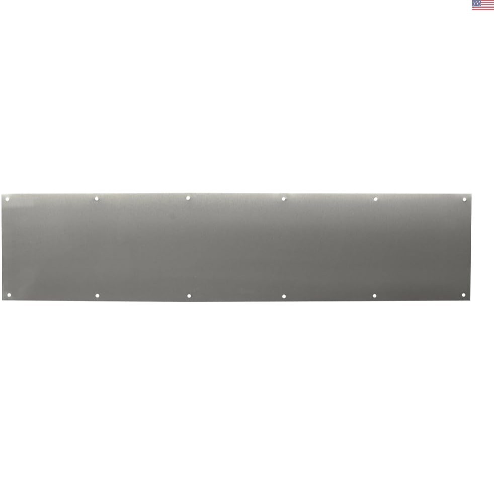 8x34 In. Stainless Steel Kick Plate - Stylish Protection for Swinging Doors