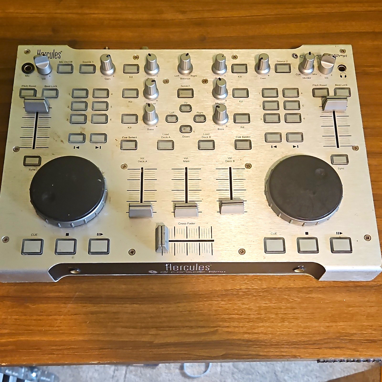 Hercules DJ Console RMX Double Deck 2-Deck 4-Channel DJ Controller USB RCA