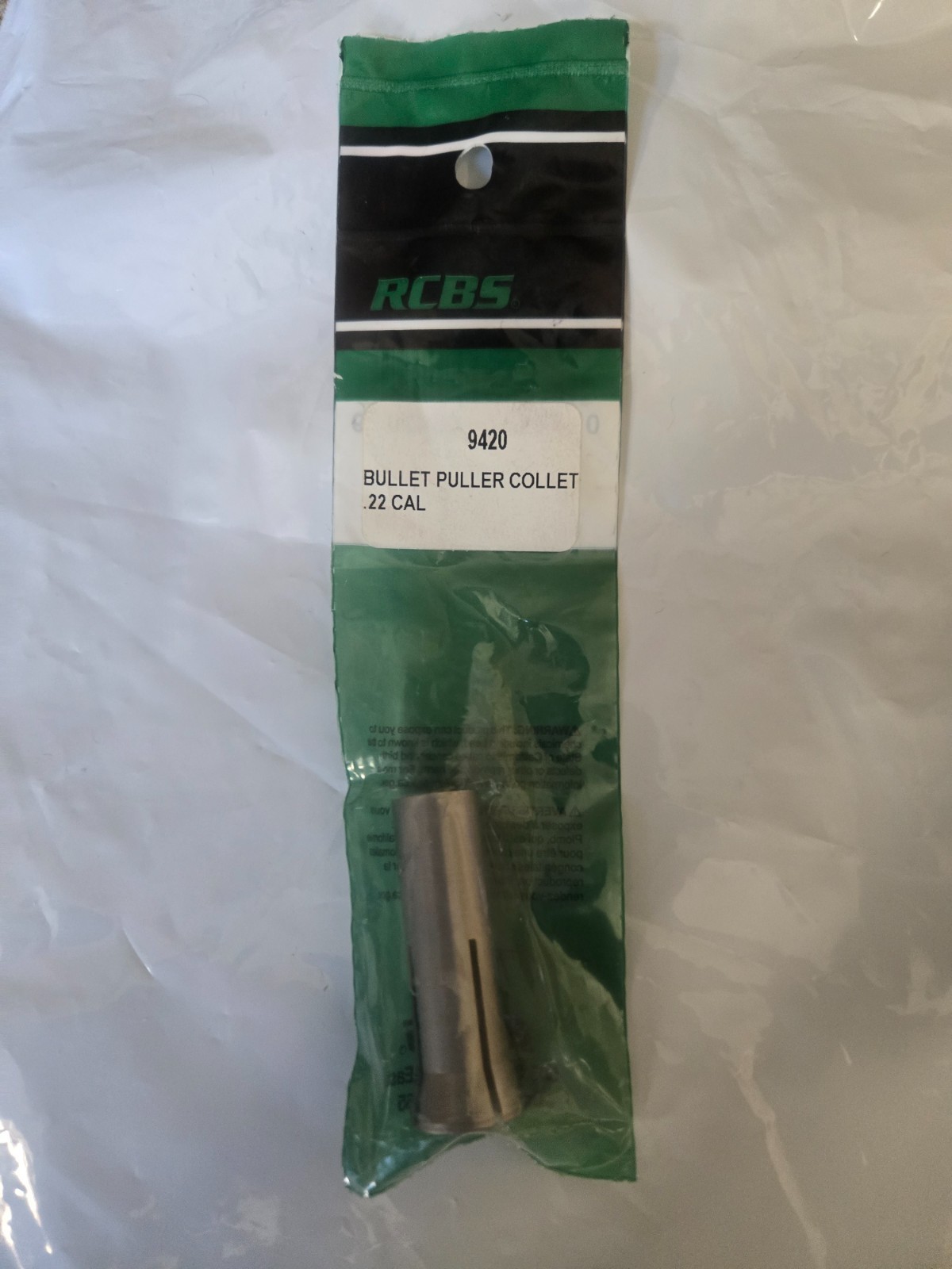 RCBS  Bullet Puller Collet .22 Cal mpn 9420 NIP.