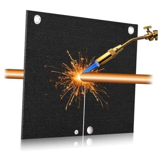 Welding Blanket Fireproof for Copper Pipe, Welding Pad2" x2" | Easy to Hang, 1