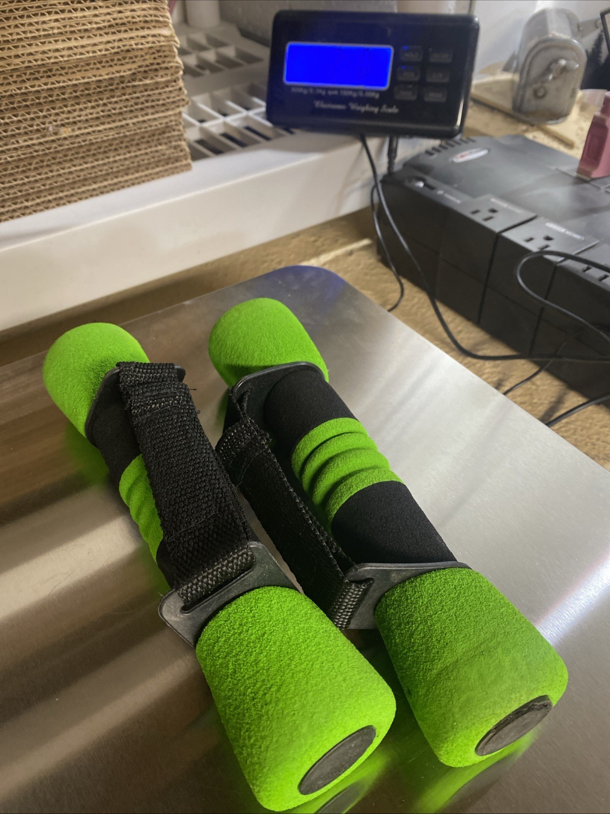 Go Walking Hand Weight Set 1 lb Each with Adjustable Hand Strap, Soft Grip