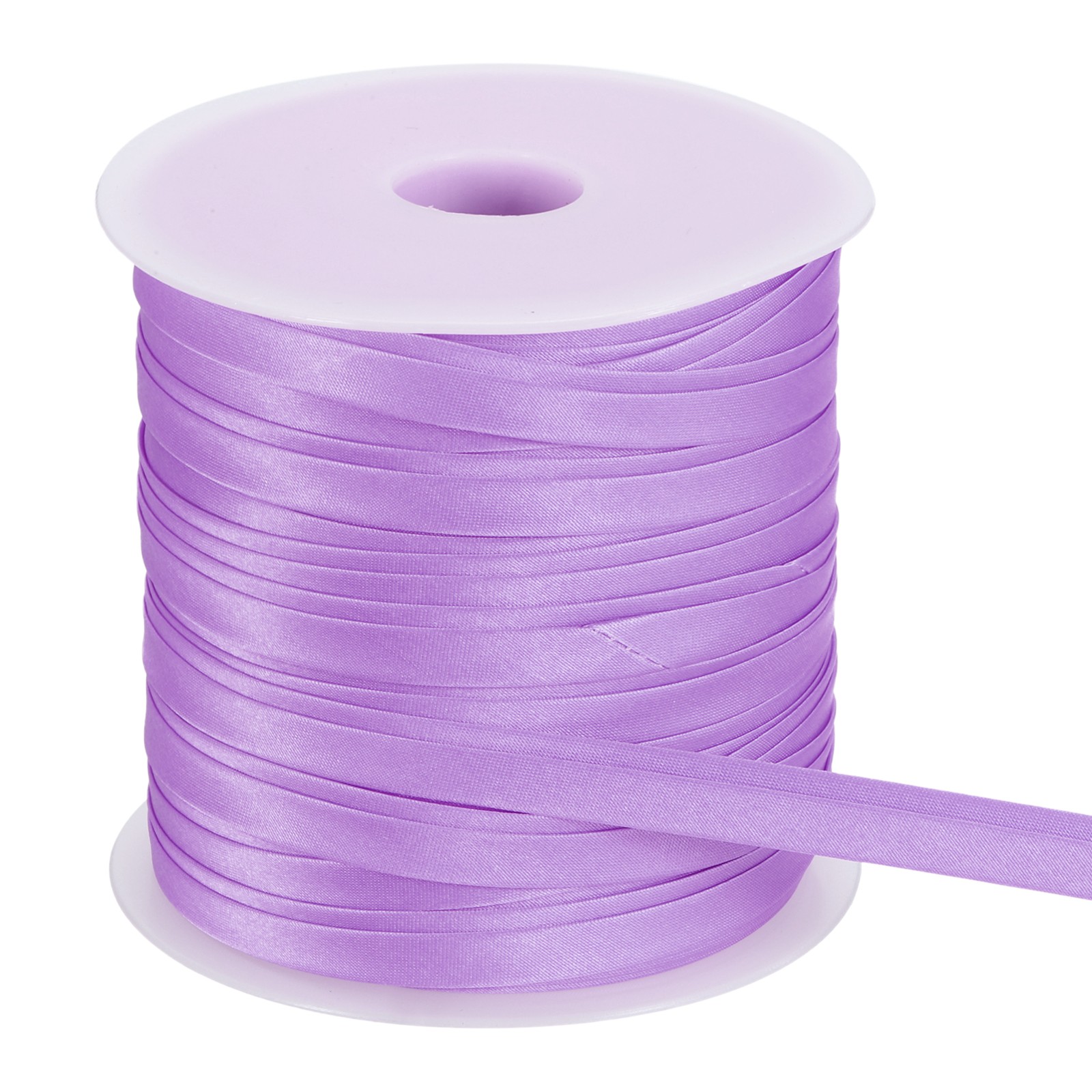 Double Fold Bias Tape for Sewing 3/8 Inch x 55 Yards Satin Tape Light Purple