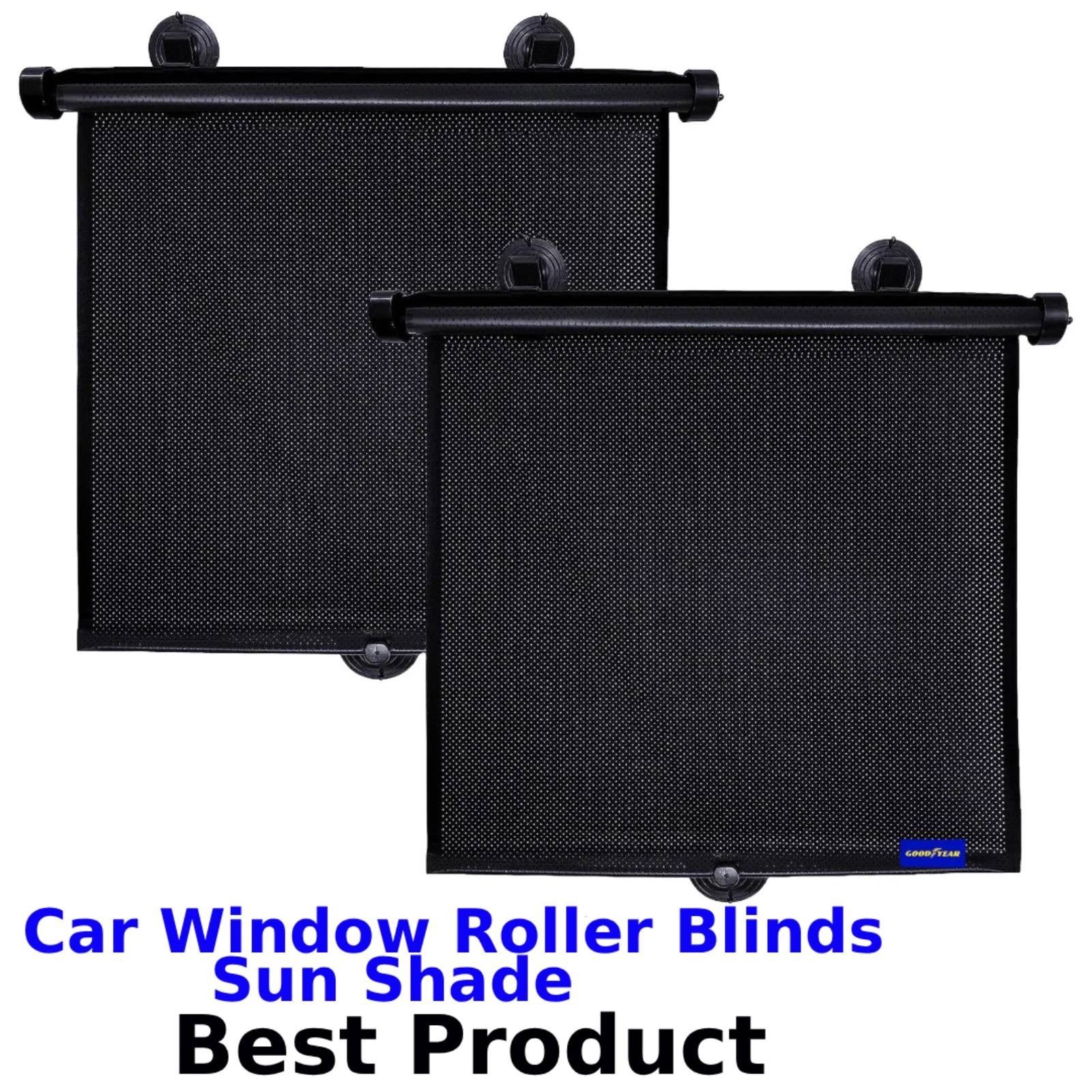 2 PCS NTEK Car Window Roller Blinds Sun Shade Visor UV Protection Mesh Adult UK.
